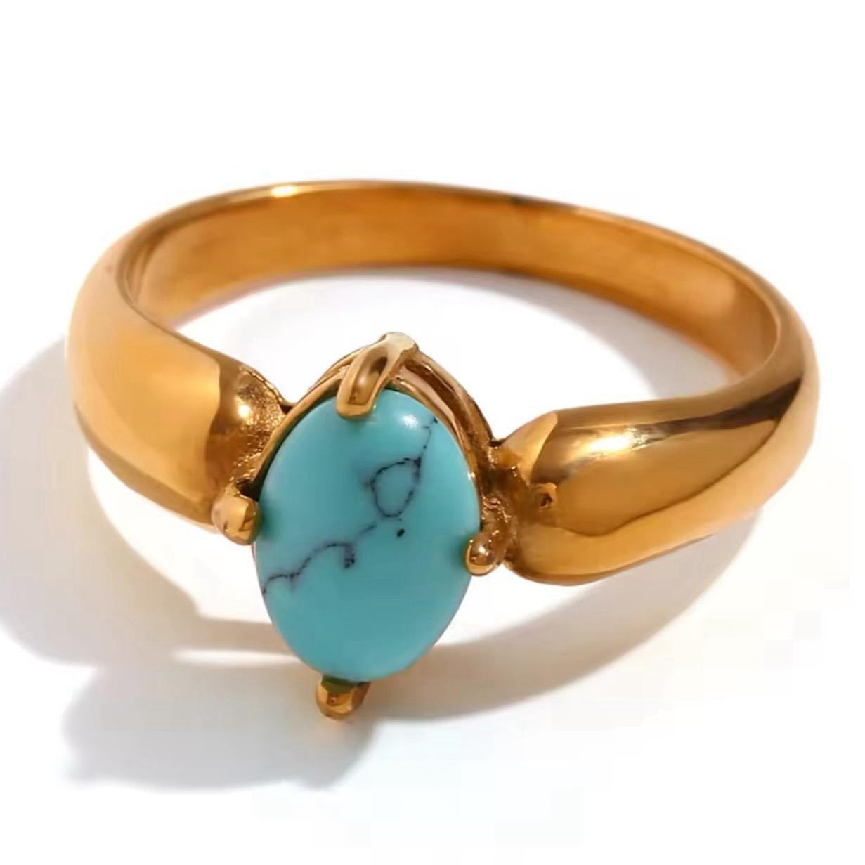 Tara Turquoise Marble Ring
