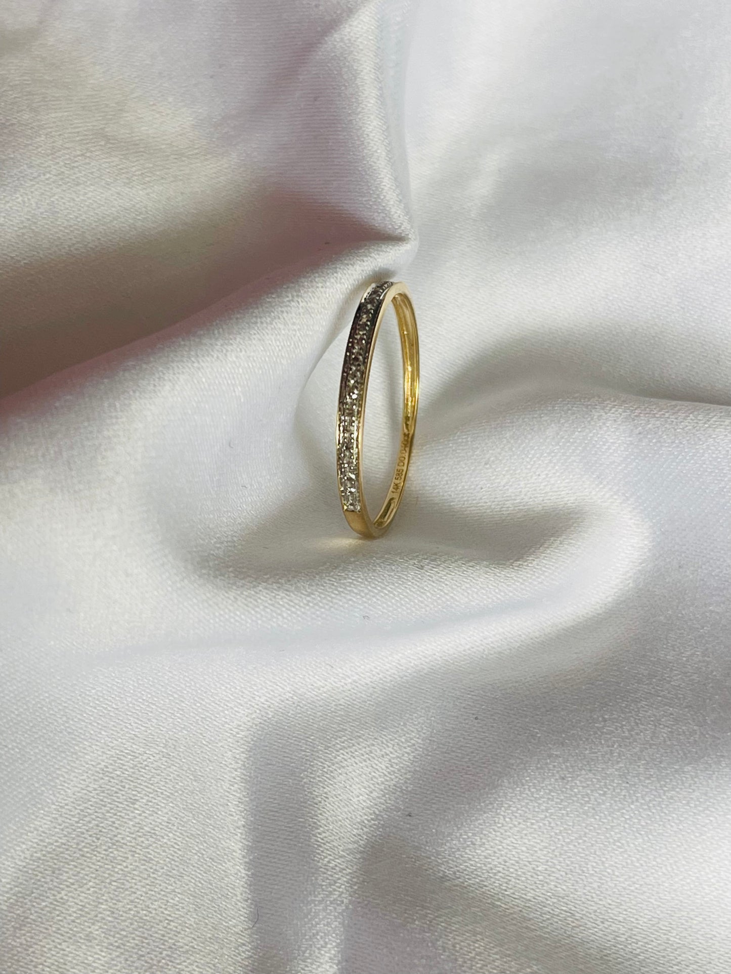 14k Solid Gold-diamond Ring