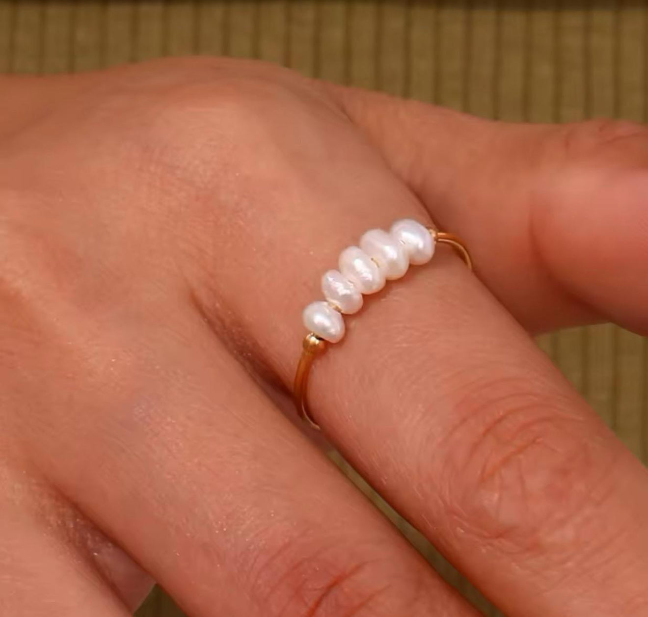 Natural fresh water Pearl ring