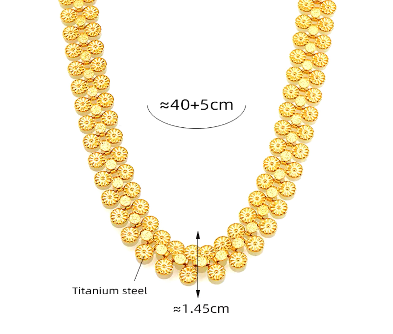 Floral Vintage Wide Necklace