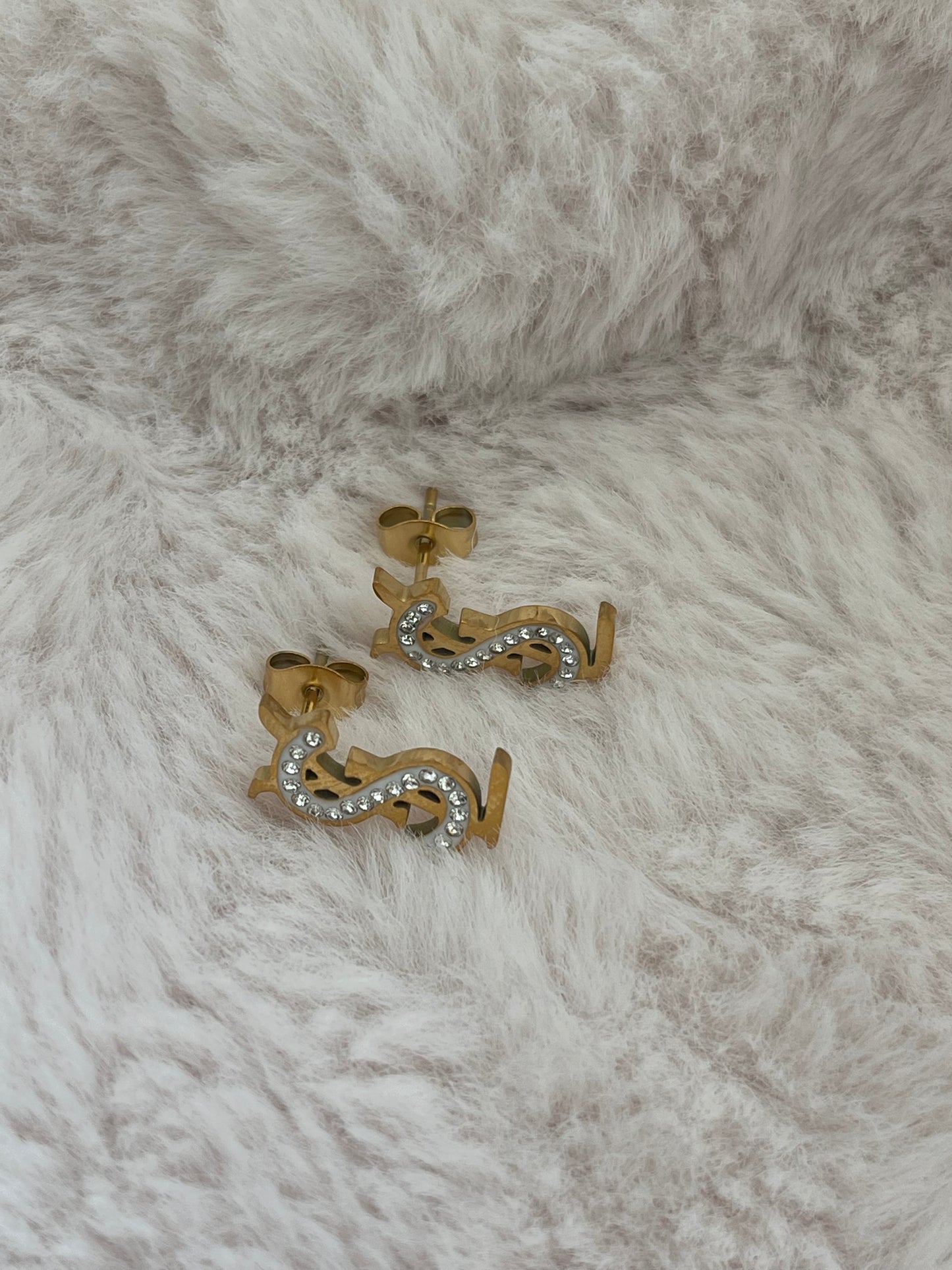 SL white stone studs sale