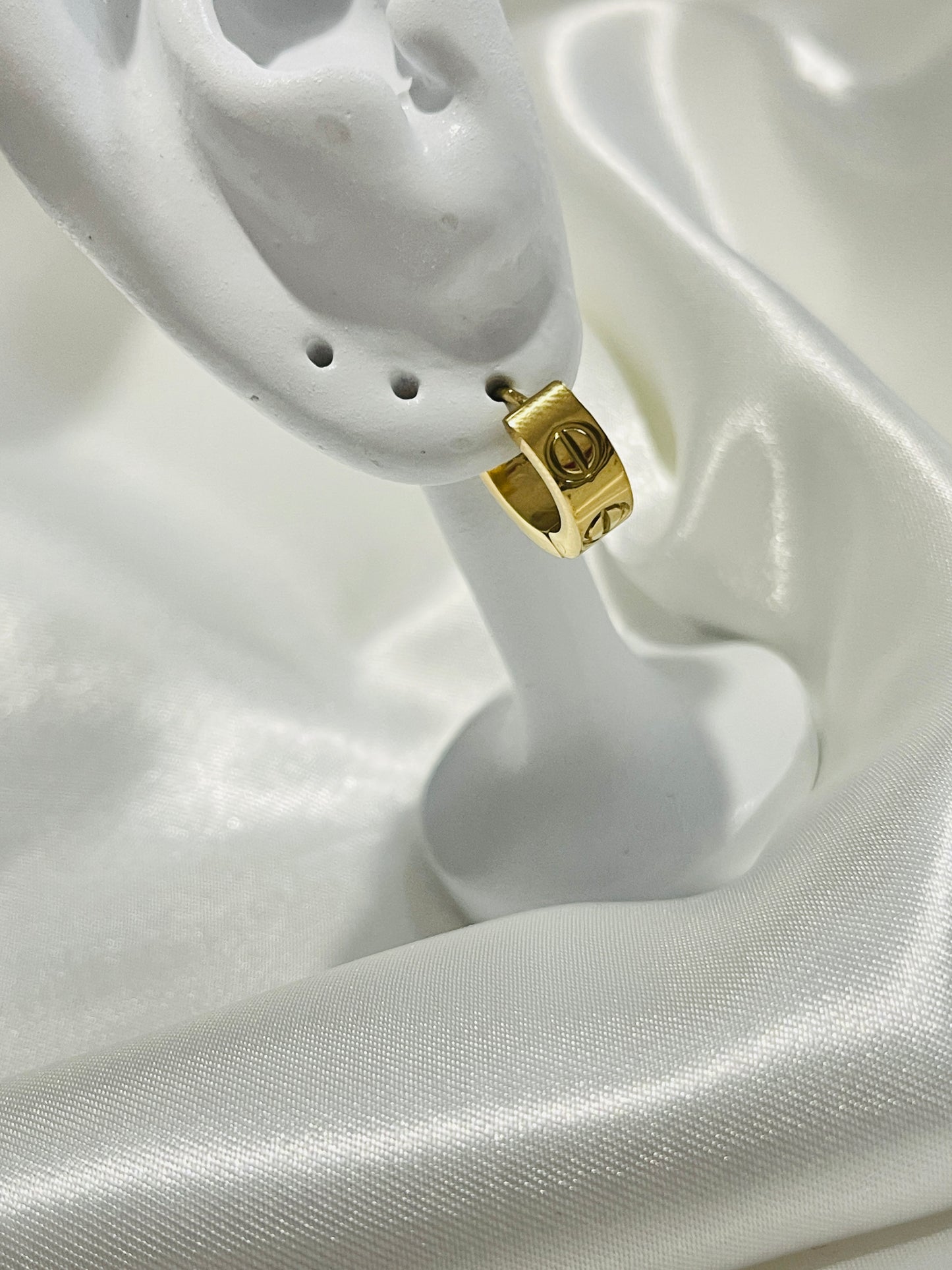 Mini screw hoops earrings (BS)