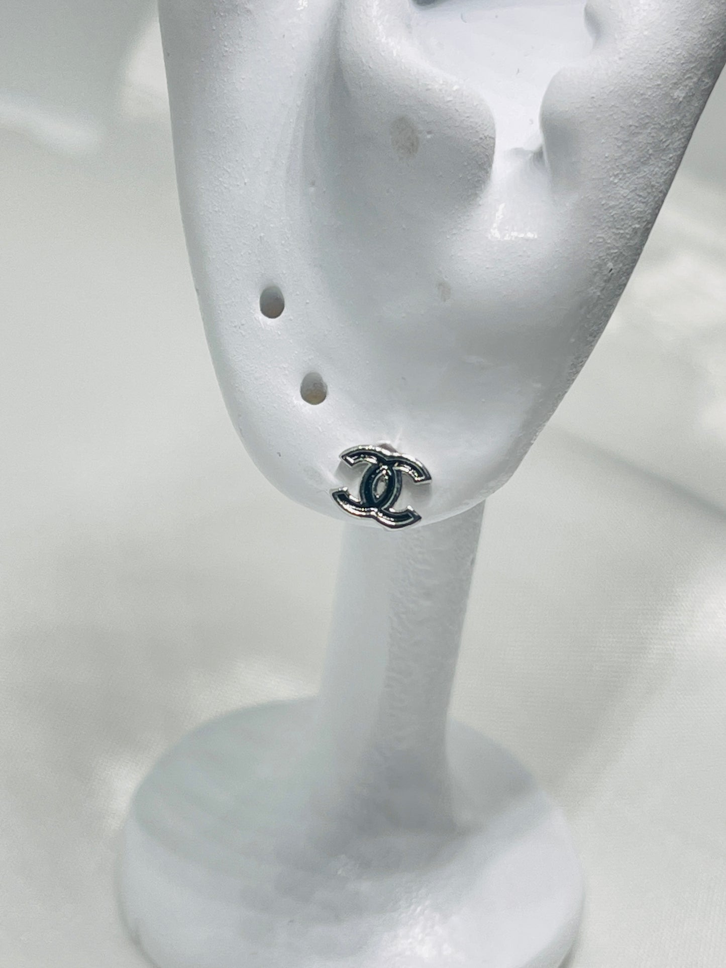 Silver ceecee stud earrings