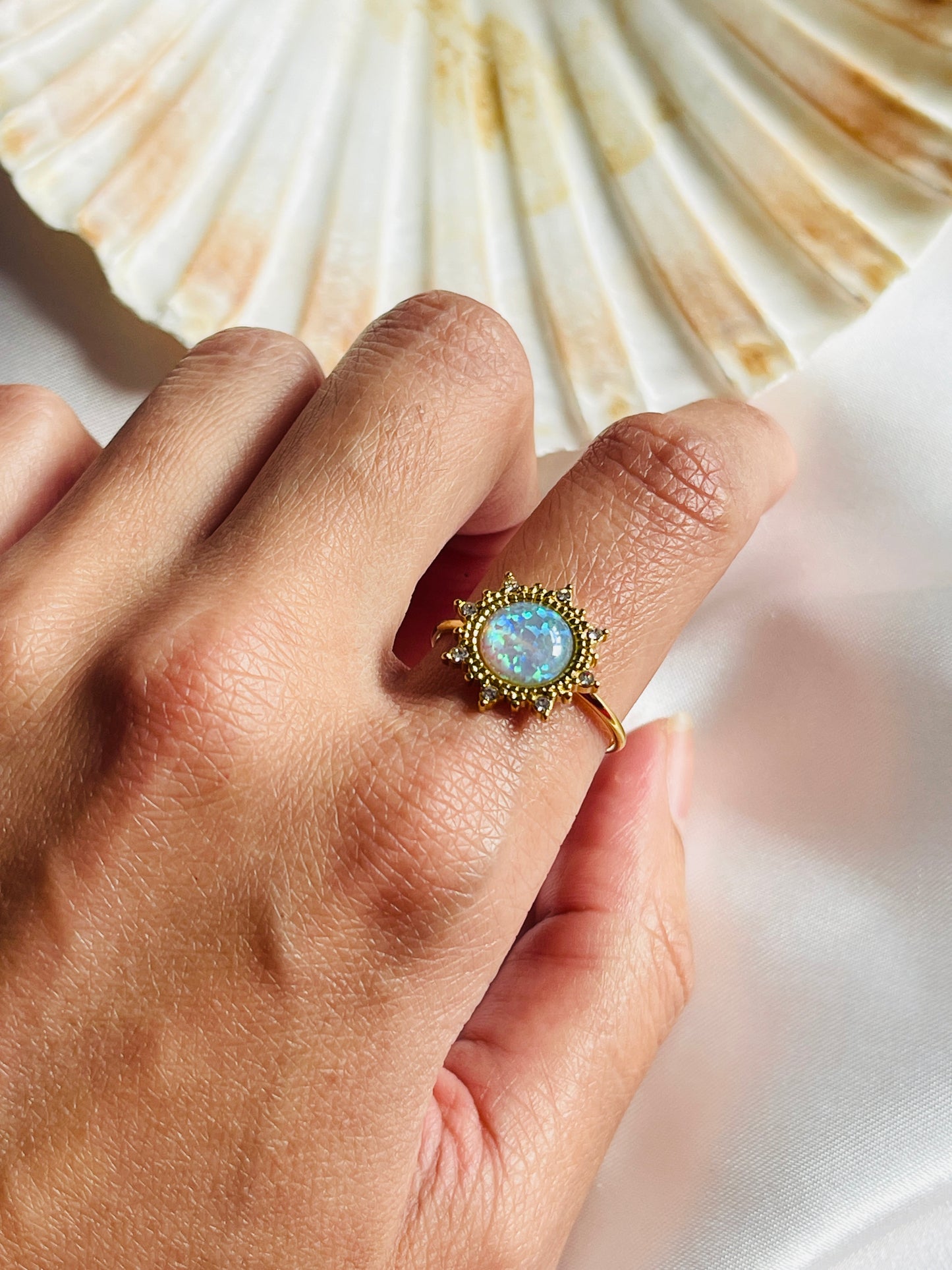 Sunshine Opal ring