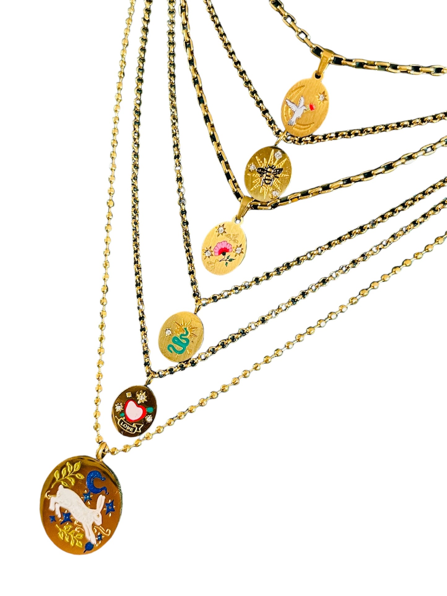 Hand painted multi style pendants