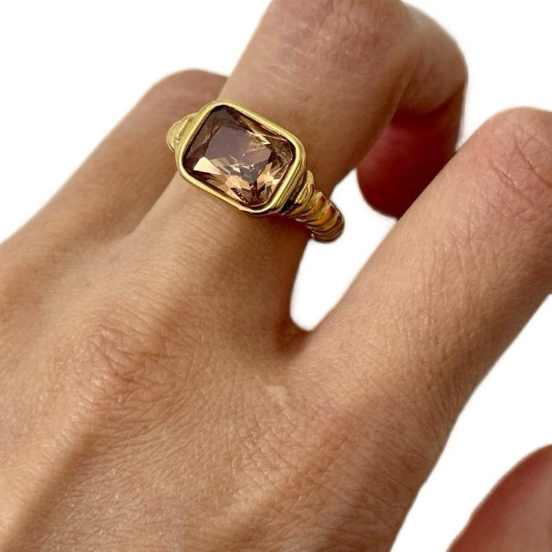 Rectangular Gemstone Ring