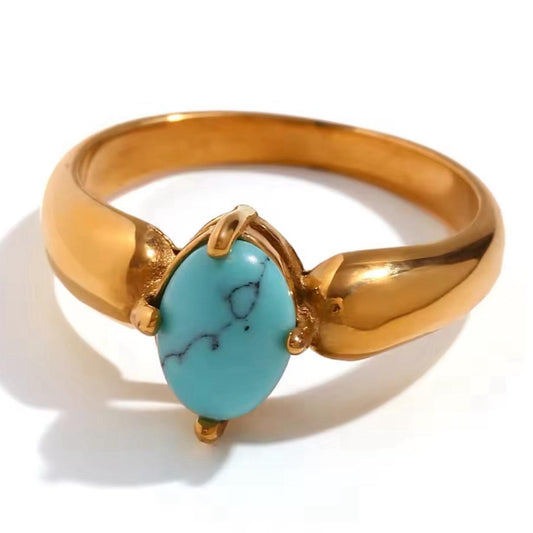 Tara Turquoise Marble Ring