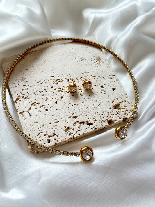 Farah Tennis Necklace set