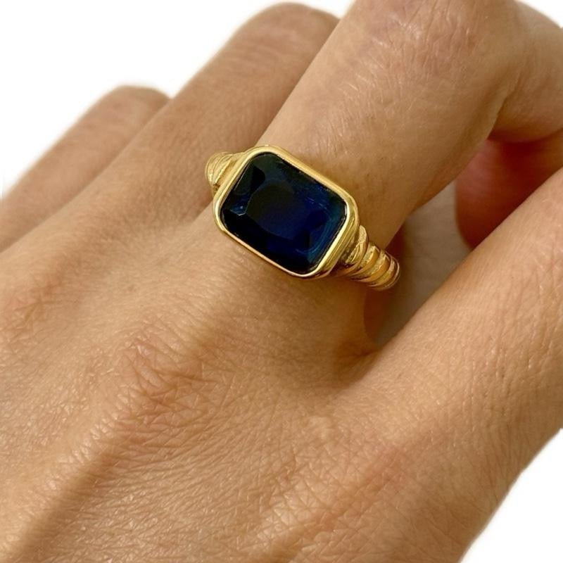 Rectangular Gemstone Ring