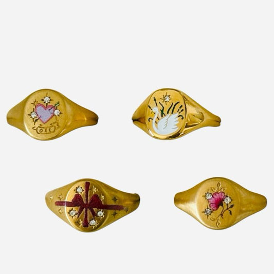 Printed Enamel Rings