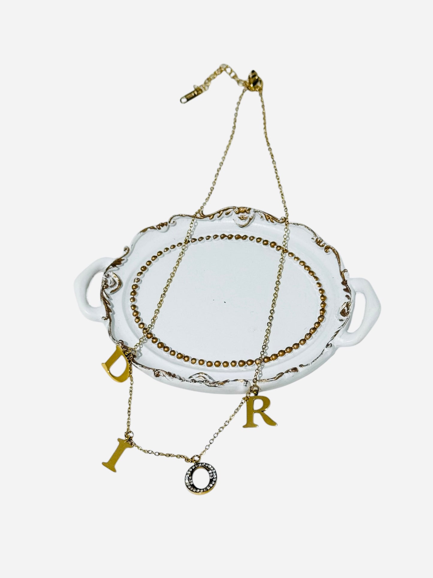 Dee initial Charm Necklace