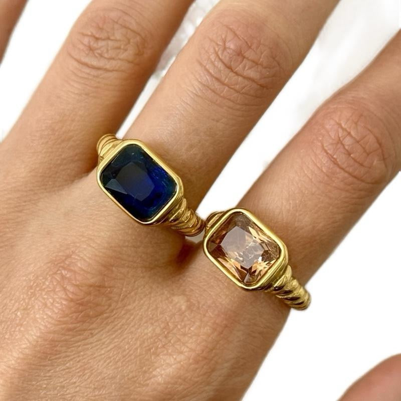Rectangular Gemstone Ring