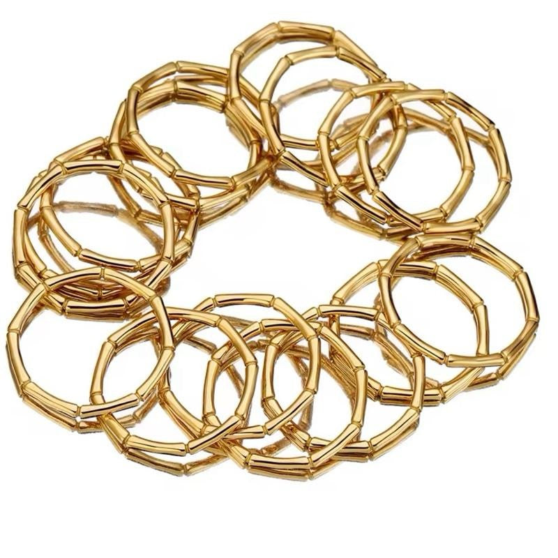 Dainty Bamboo Stacking Rings
