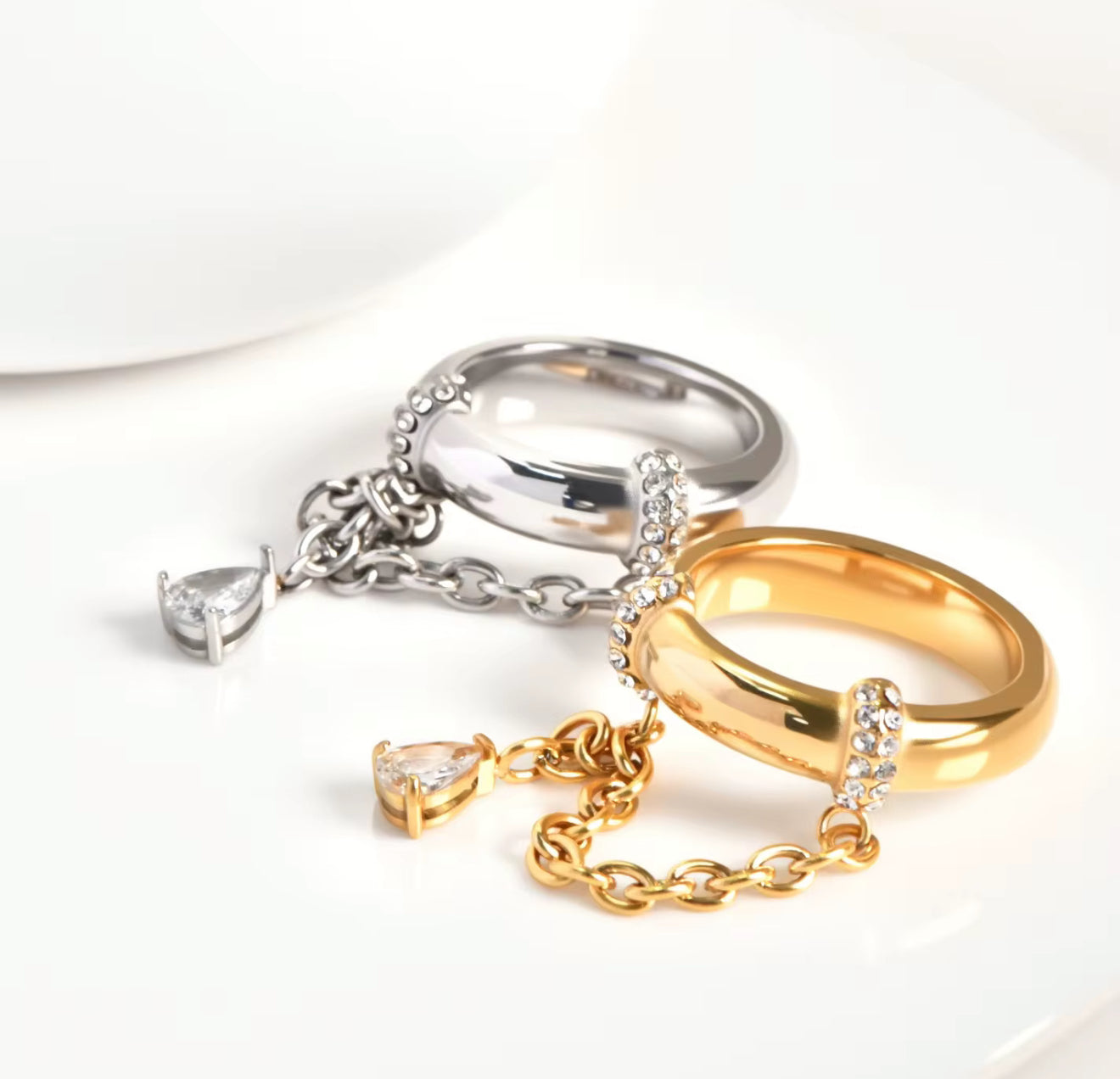 Davina Tear Drop Ring