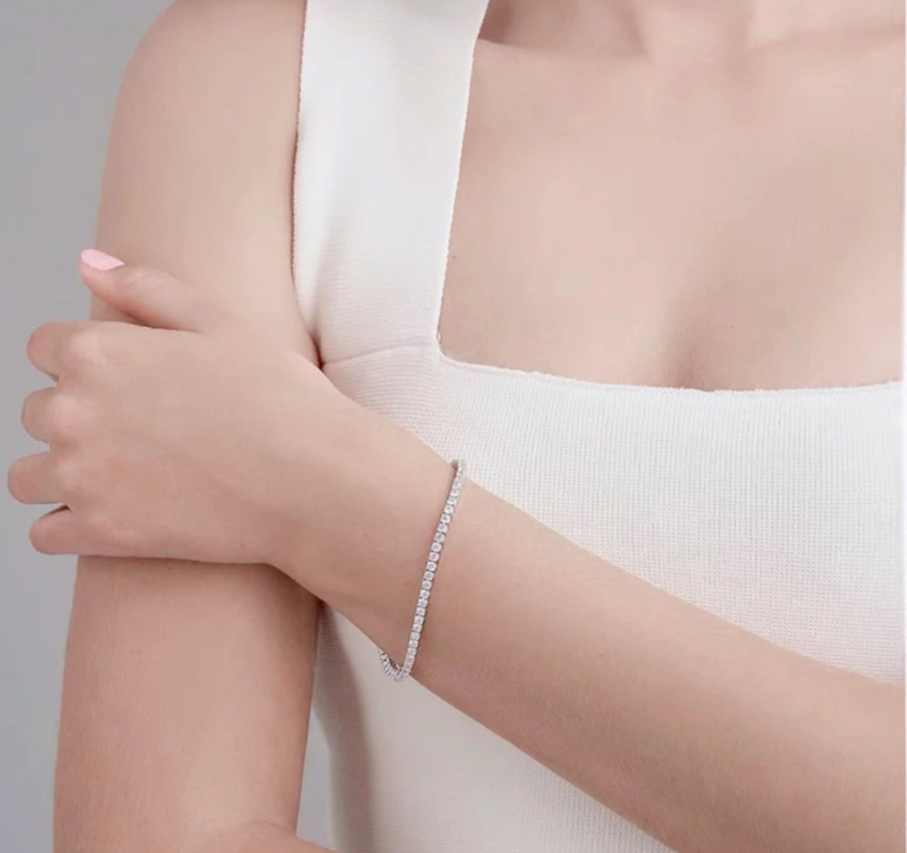 Moissanite tennis bracelet GRA