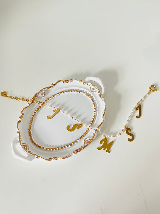 Custom made personalised Pearl bracelet