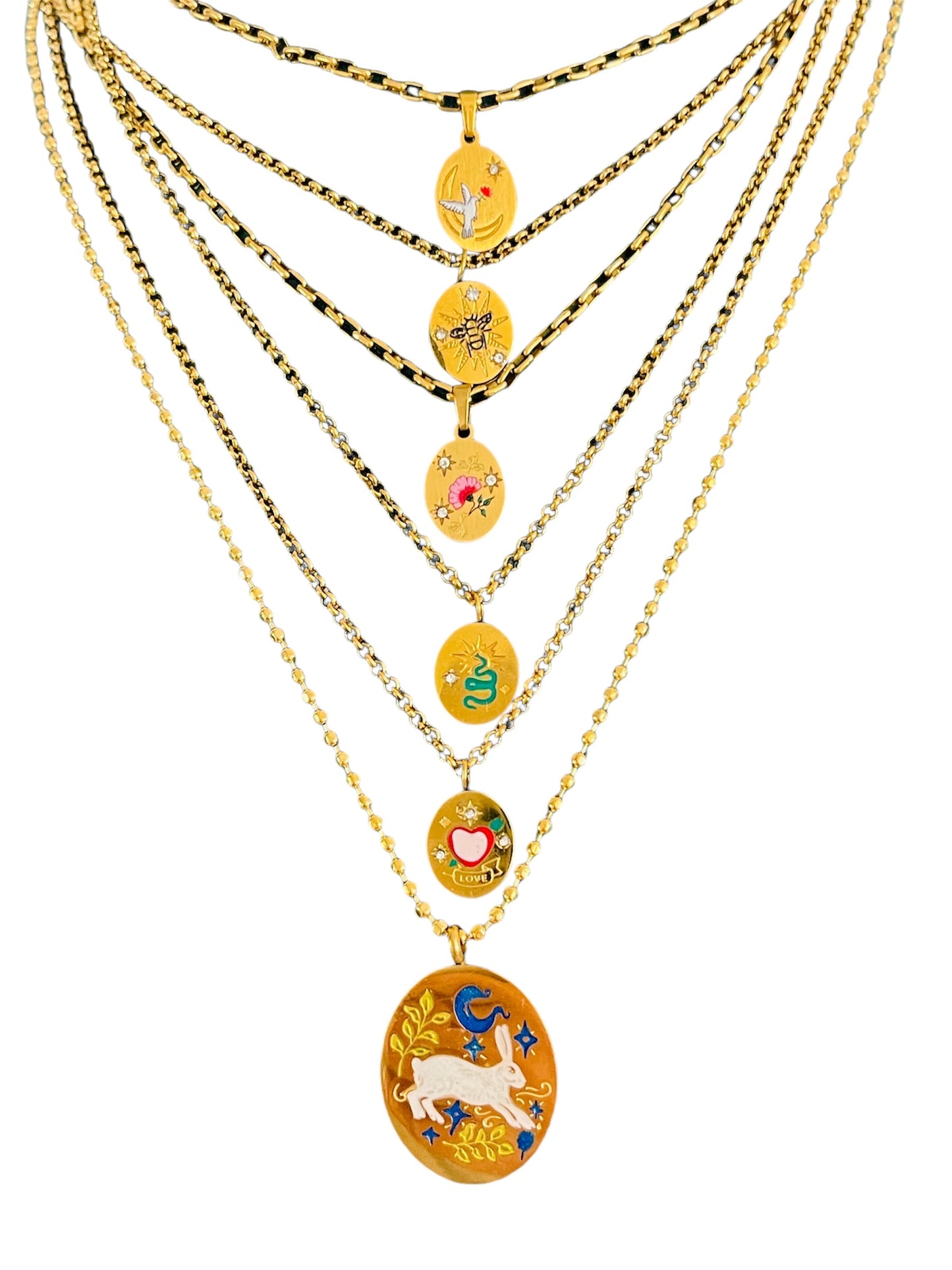 Hand painted multi style pendants