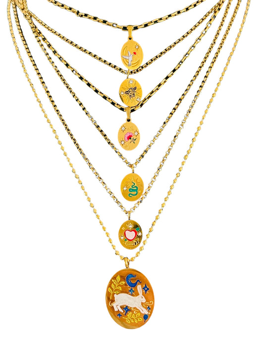 Hand painted multi style pendants