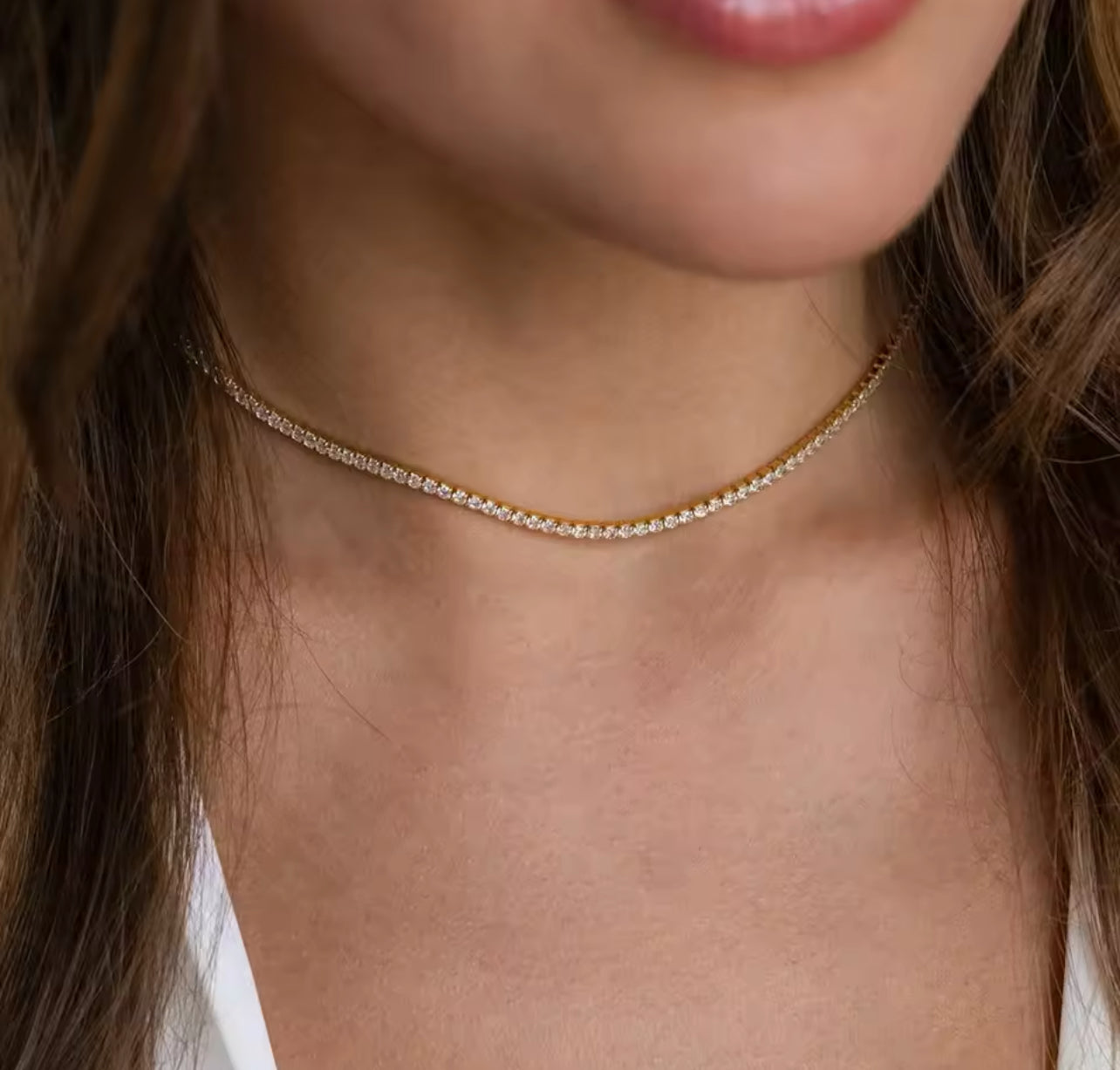 Dainty Tennis Necklace