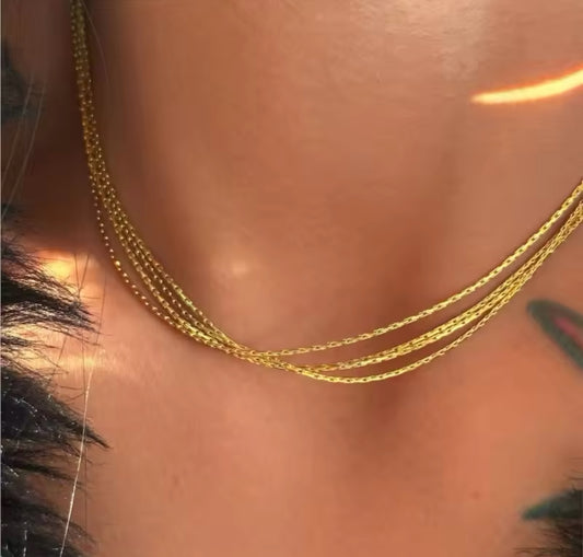 Multi Layer Snake Bone Chain