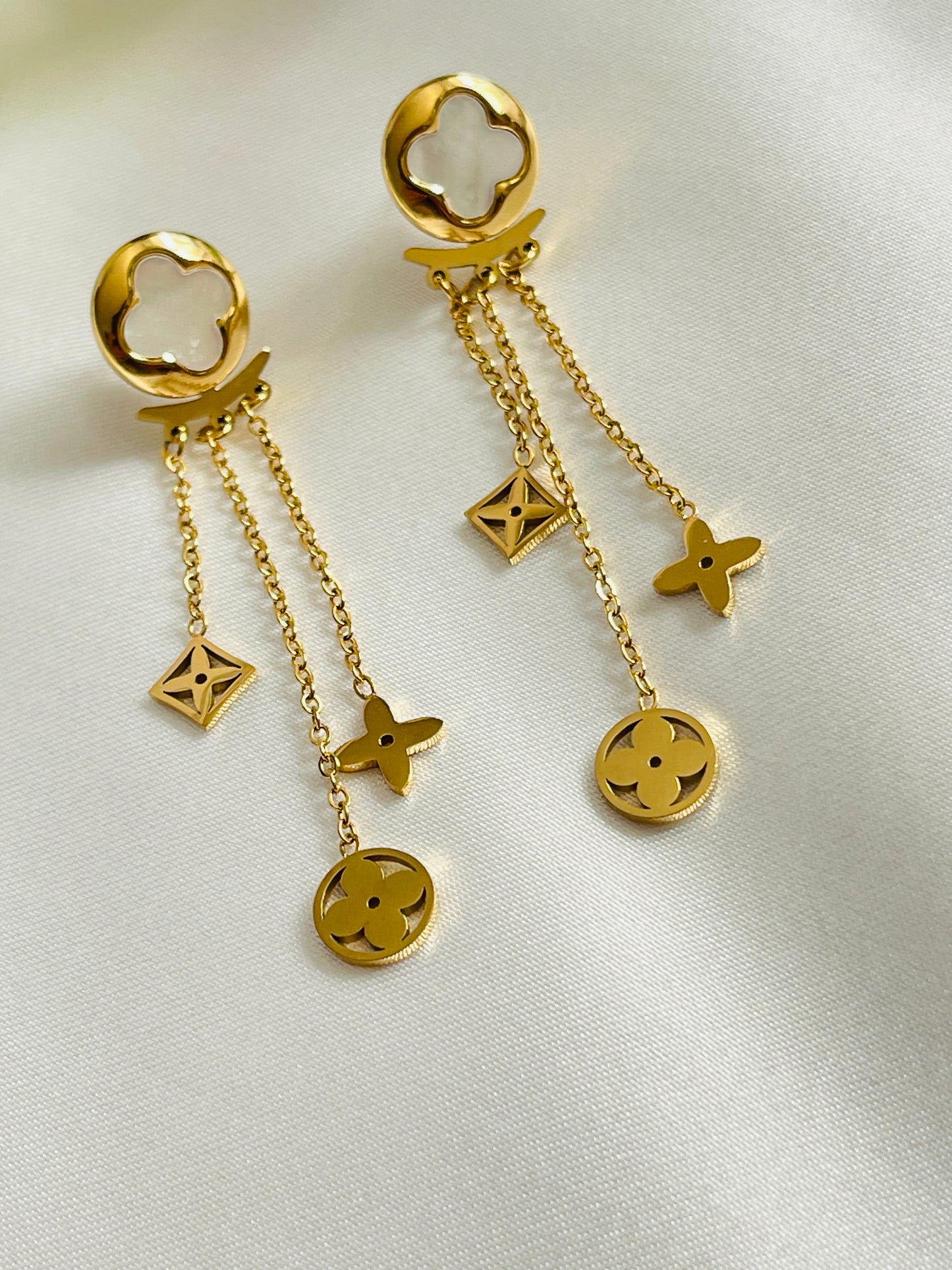 2in1 dangling stud earrings