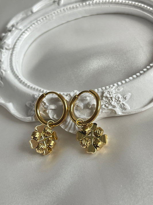 Bead Flower hoops