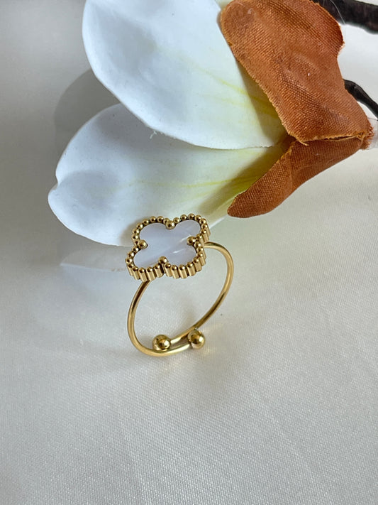 White pearl ring
