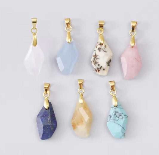 Natural stone unique pendants