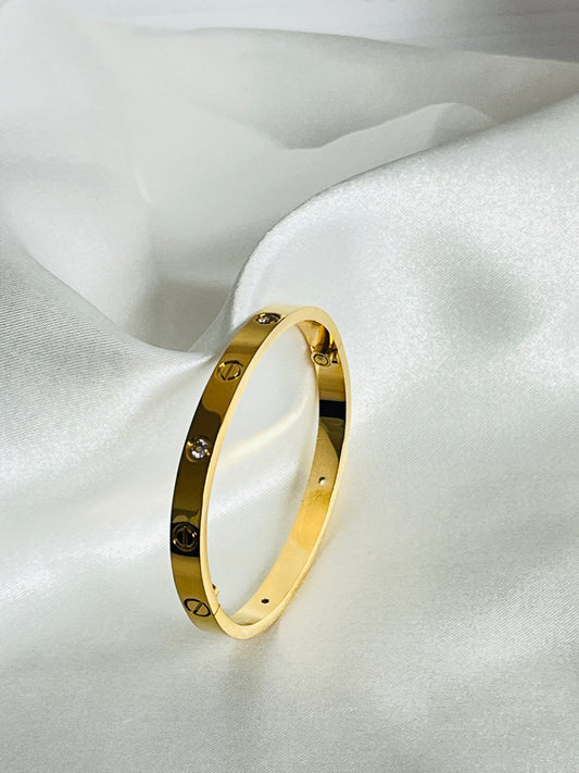 AYAL screw with stones size 16 bangle