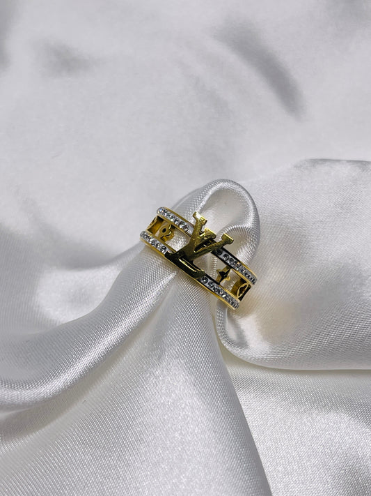Mesh Lowee ring with stones