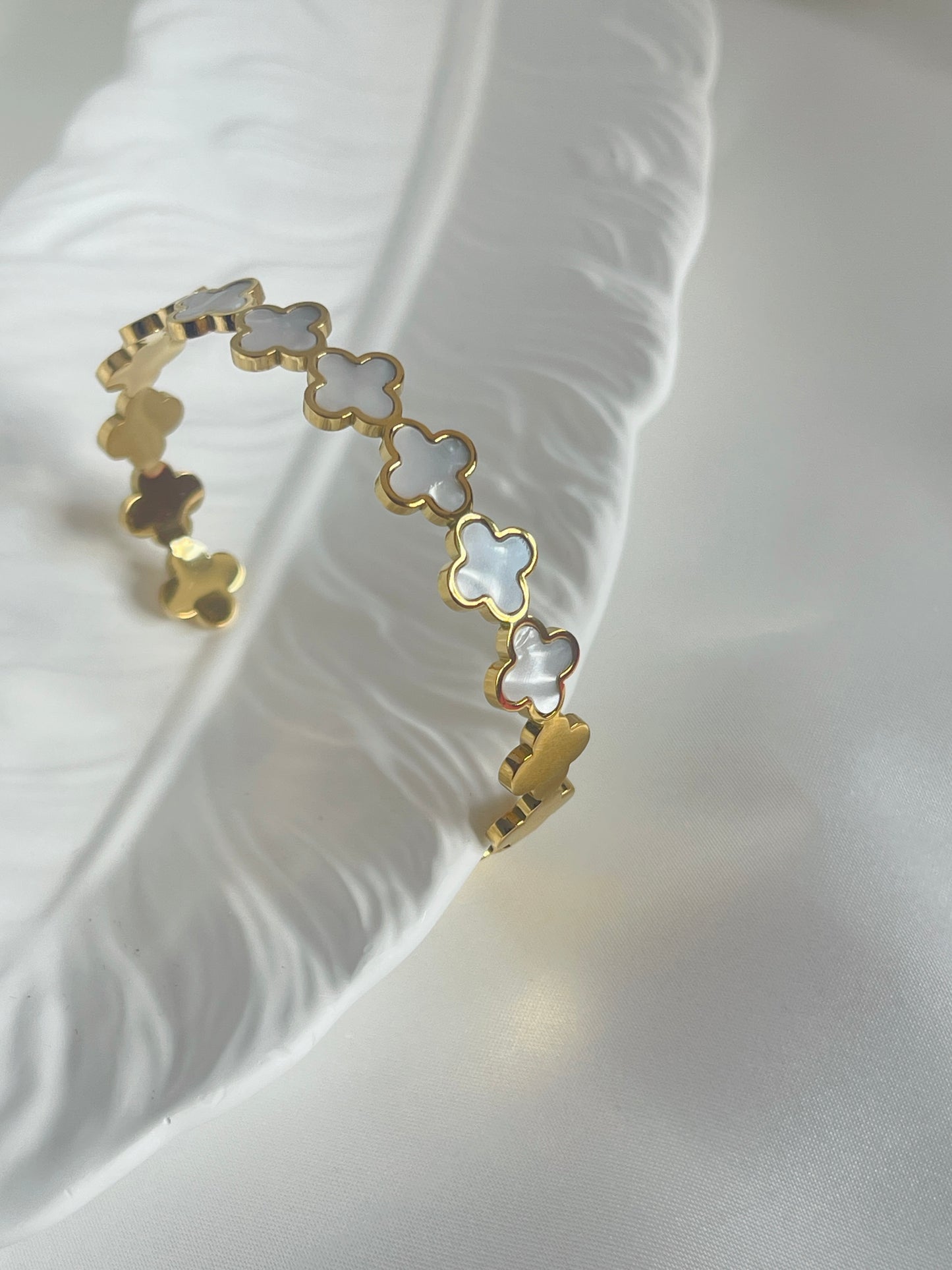 Mother of Pearl bangle bracelet