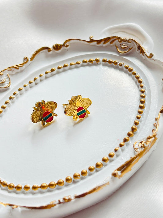 Bee stud earrings