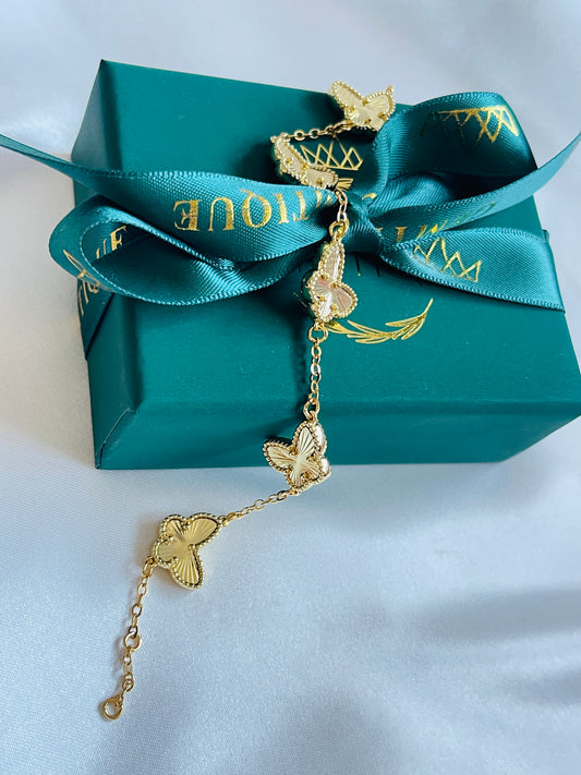 Butterfly gold bracelet